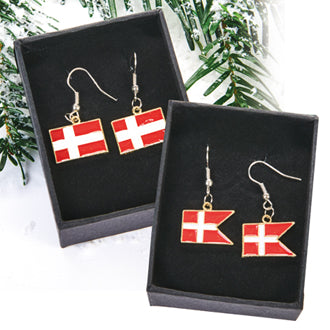 Earrings, Danish flag